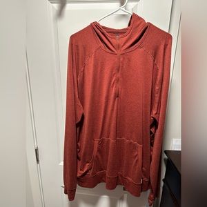 1/4 zip XXL Men’s hooded pullover.